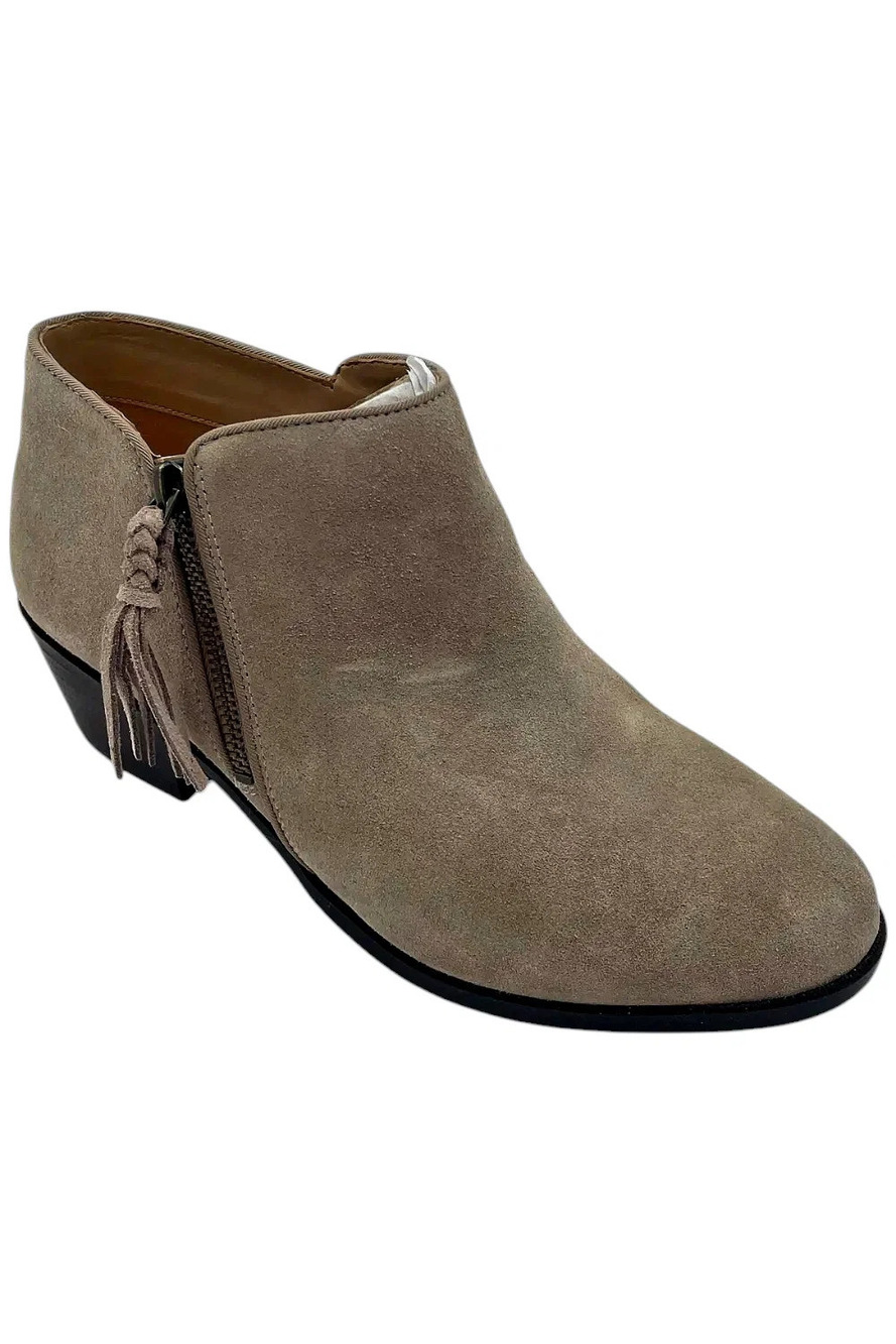 Vionic Suede Ankle Boots Shyanne Greige Suede - Wide